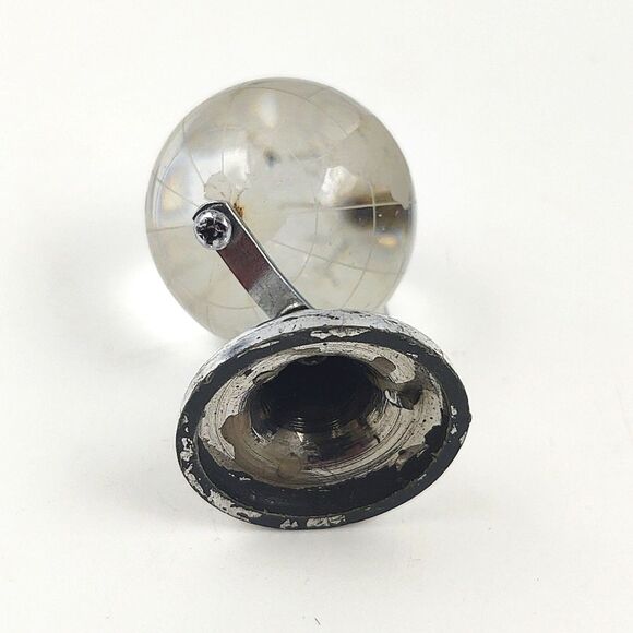 Vintage Mini Etched Glass Desk Globe & Matching Keychain - Picture 5 of 8